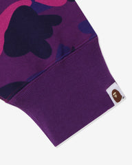 BAPE COLOR CAMO ONE POINT APE HEAD PULLOVER HOODIE - PURPLE