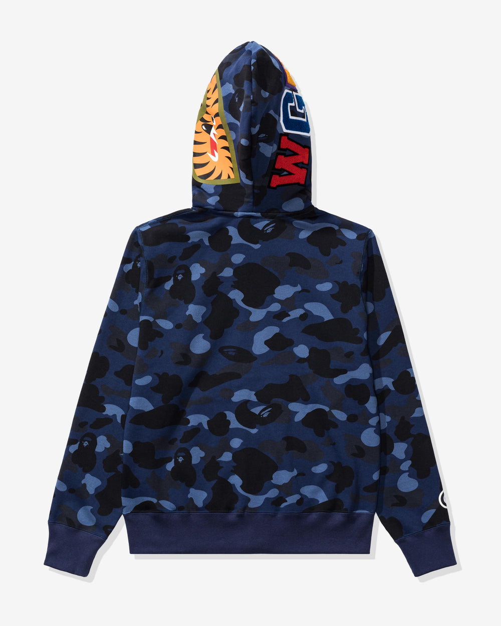 BAPE COLOR CAMO TIGER SHARK WIDE FULL ZIP DOUBLE - NAVY