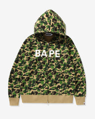 BAPE ABC CAMO BAPE FULL ZIP HOODIE - GREEN