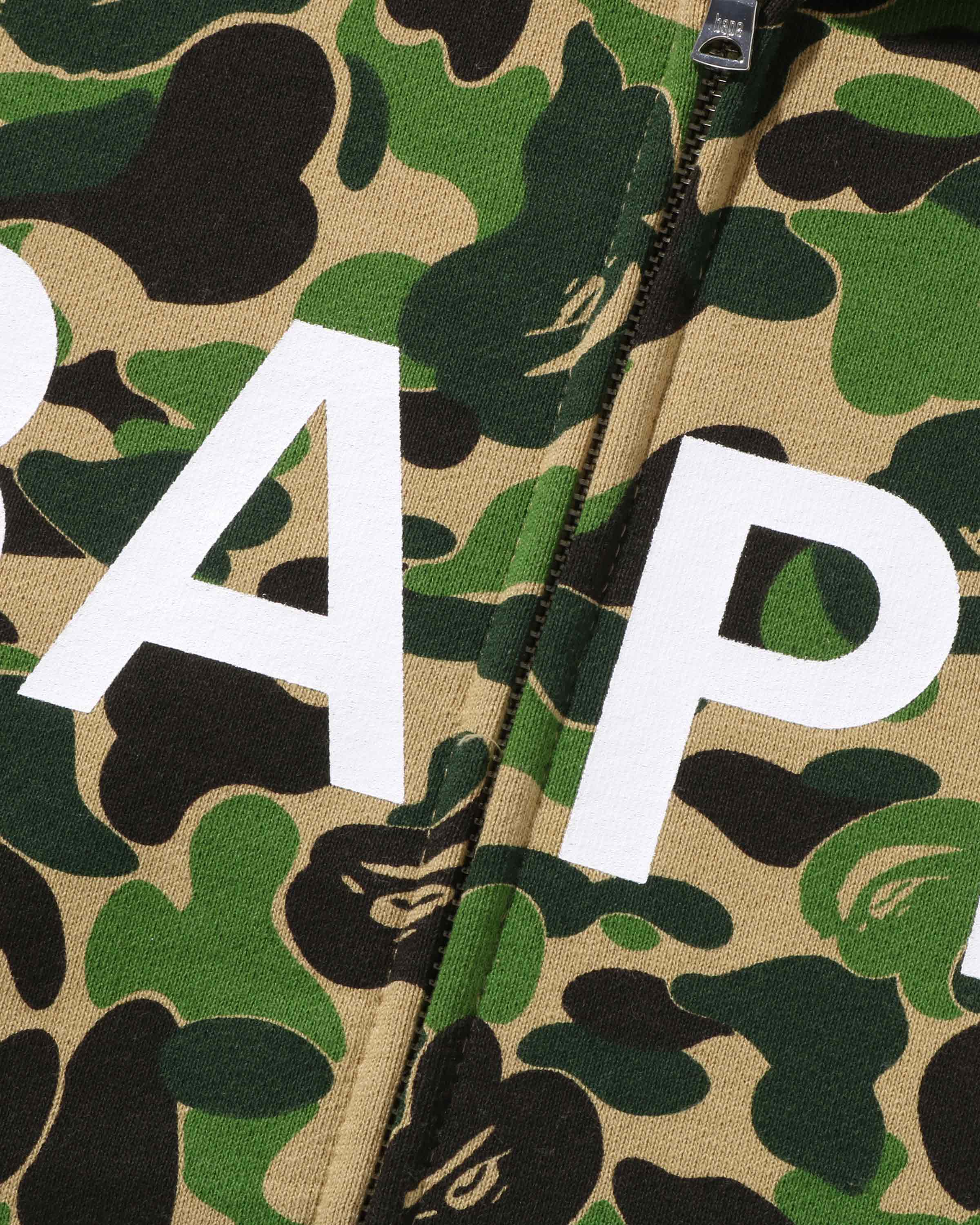 BAPE ABC CAMO BAPE FULL ZIP HOODIE - GREEN