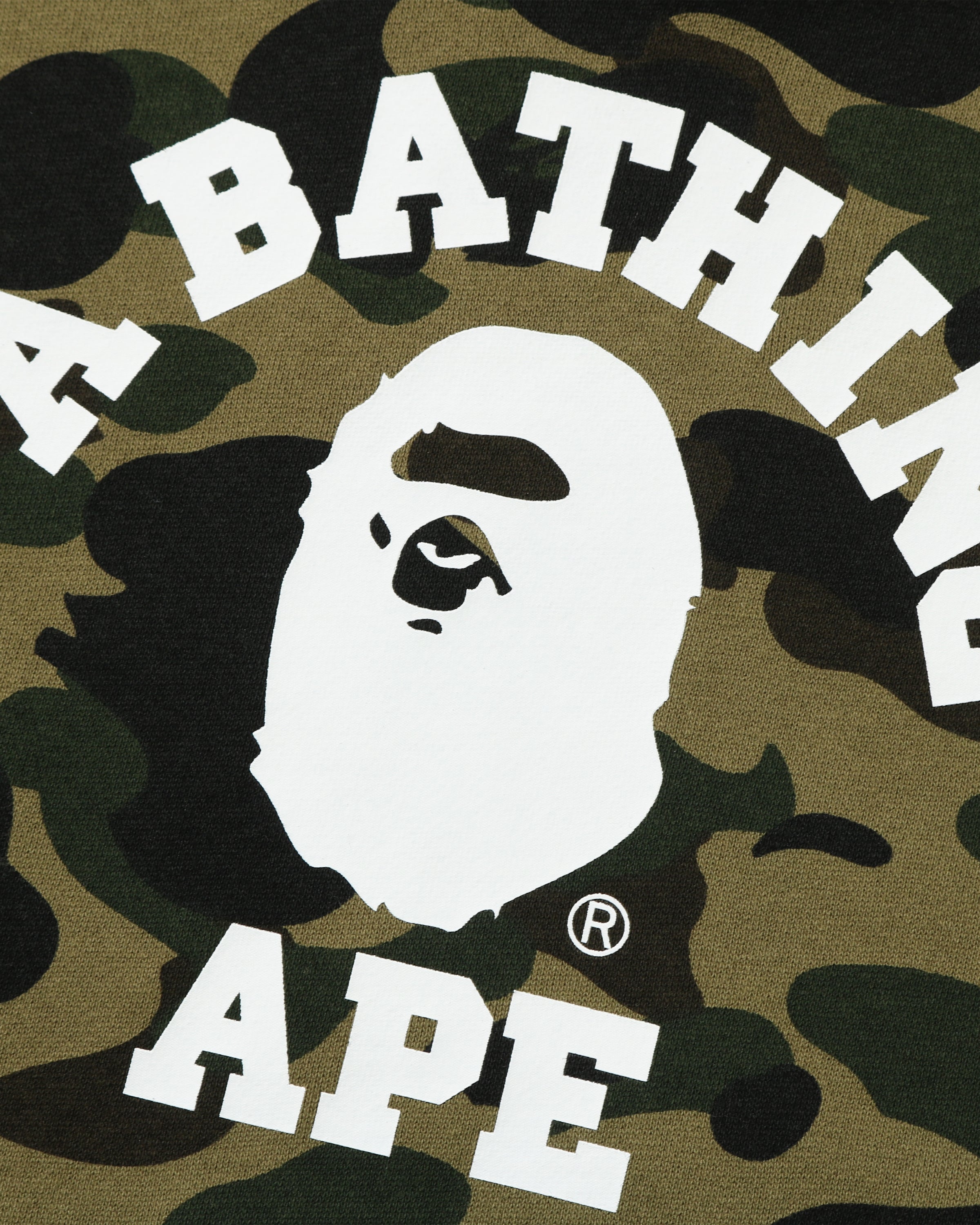 BAPE 1ST CAMO COLLEGE PULLOVER HOODIE