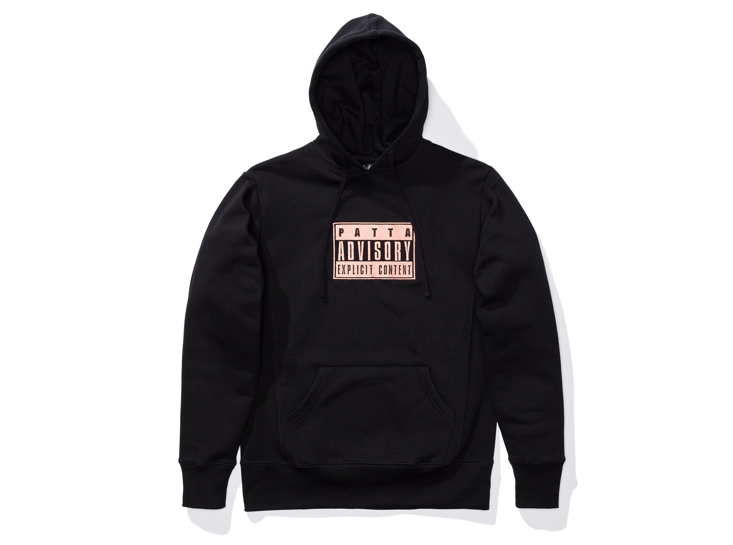 PATTA ADVISORY HEAVY HOODED SWEATER - BLACK