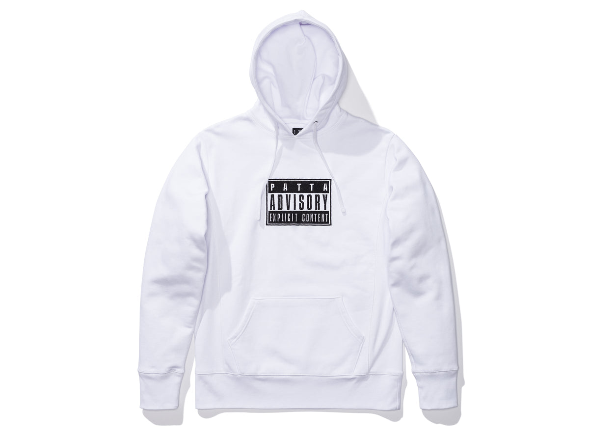 PATTA ADVISORY HEAVY HOODED SWEATER - WHITE