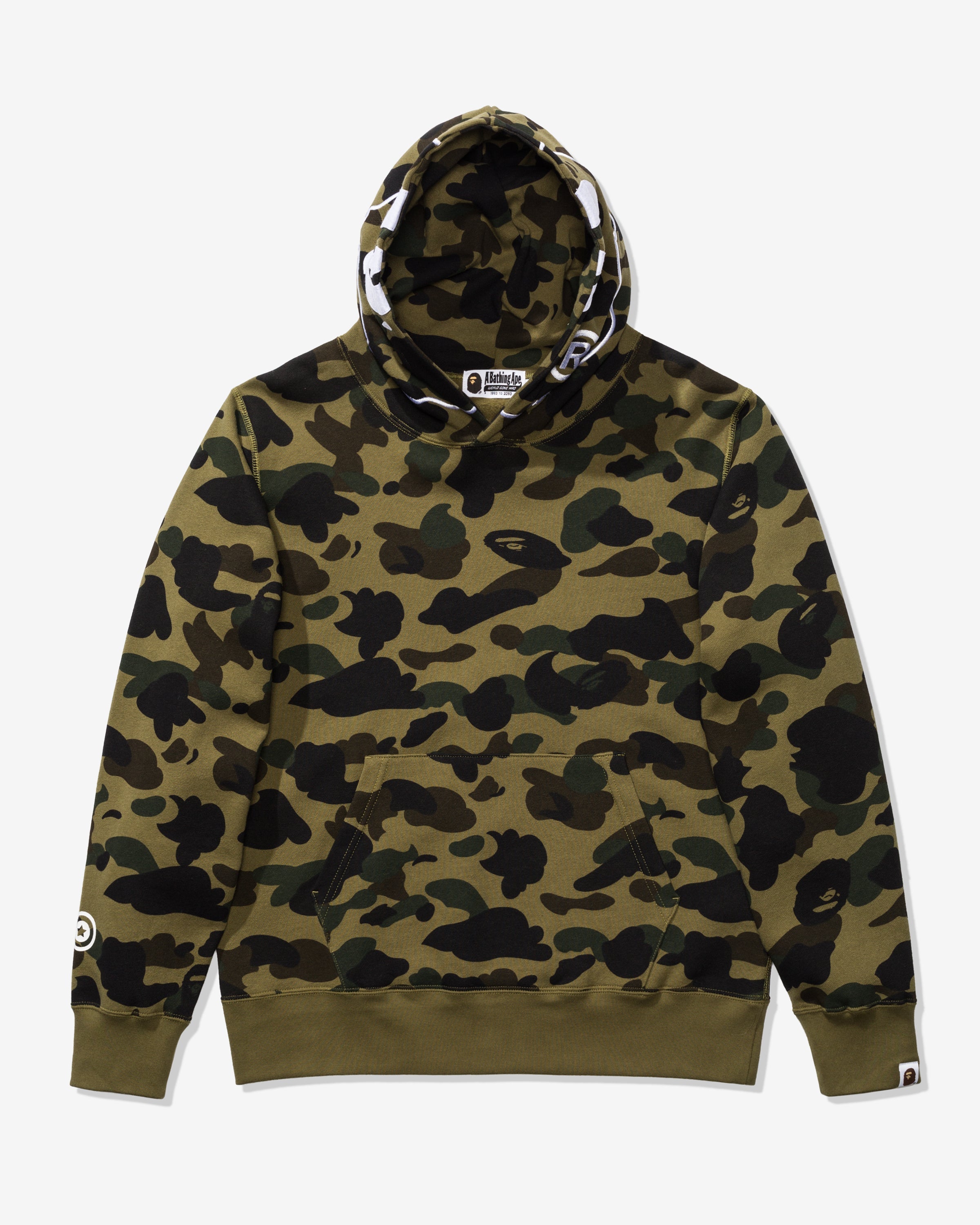 BAPE 1ST CAMO 2ND APE PULLOVER HOODIE - GREEN
