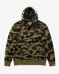 BAPE 1ST CAMO 2ND APE PULLOVER HOODIE - GREEN