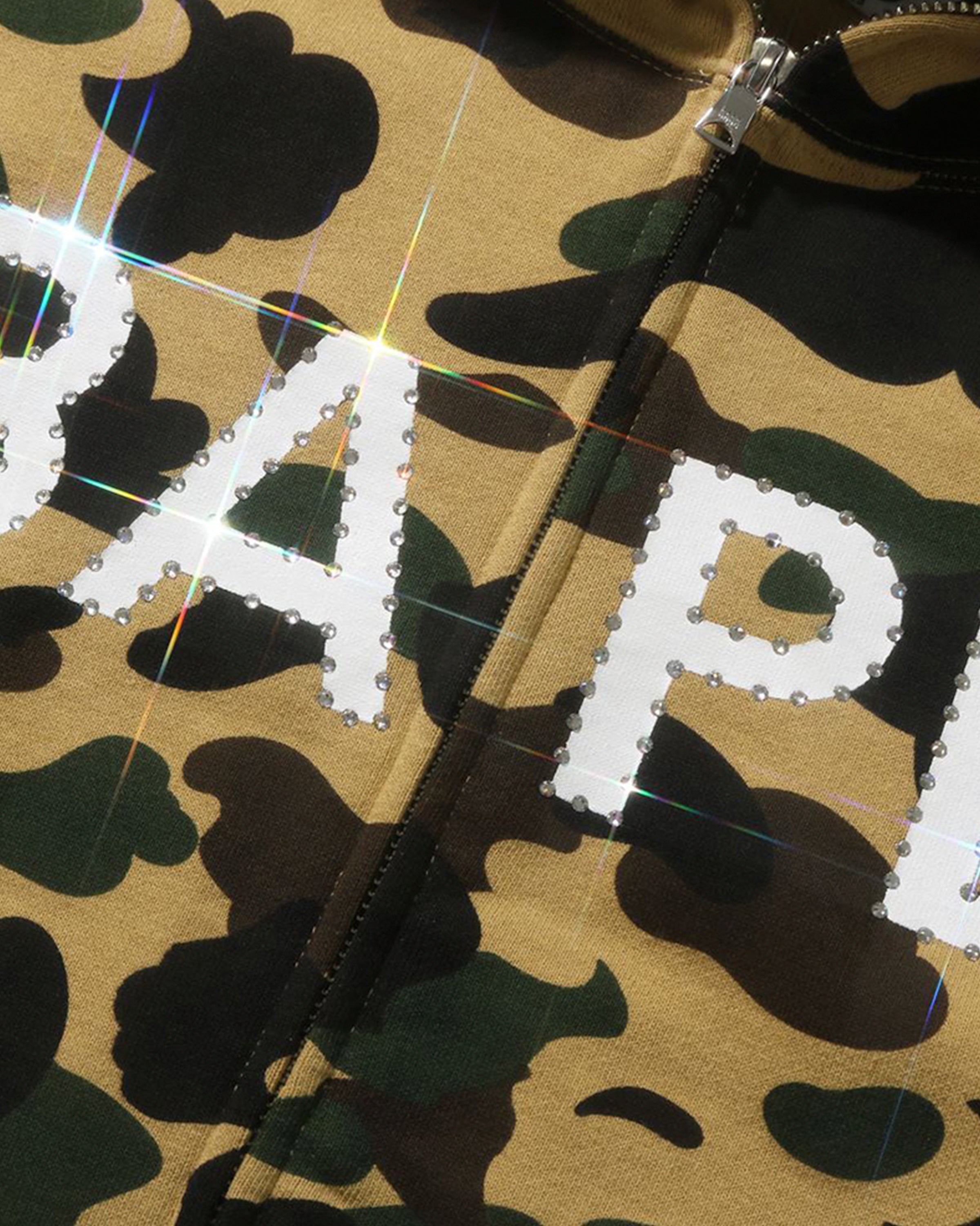 BAPE 1ST CAMO CRYSTAL STONE FULL ZIP HOODIE