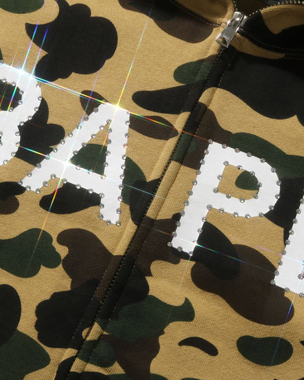BAPE 1ST CAMO CRYSTAL STONE FULL ZIP HOODIE