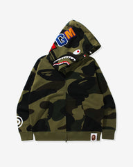 BAPE GIANT 1ST CAMO SHARK LOOSE FIT FULL ZIP - GREEN