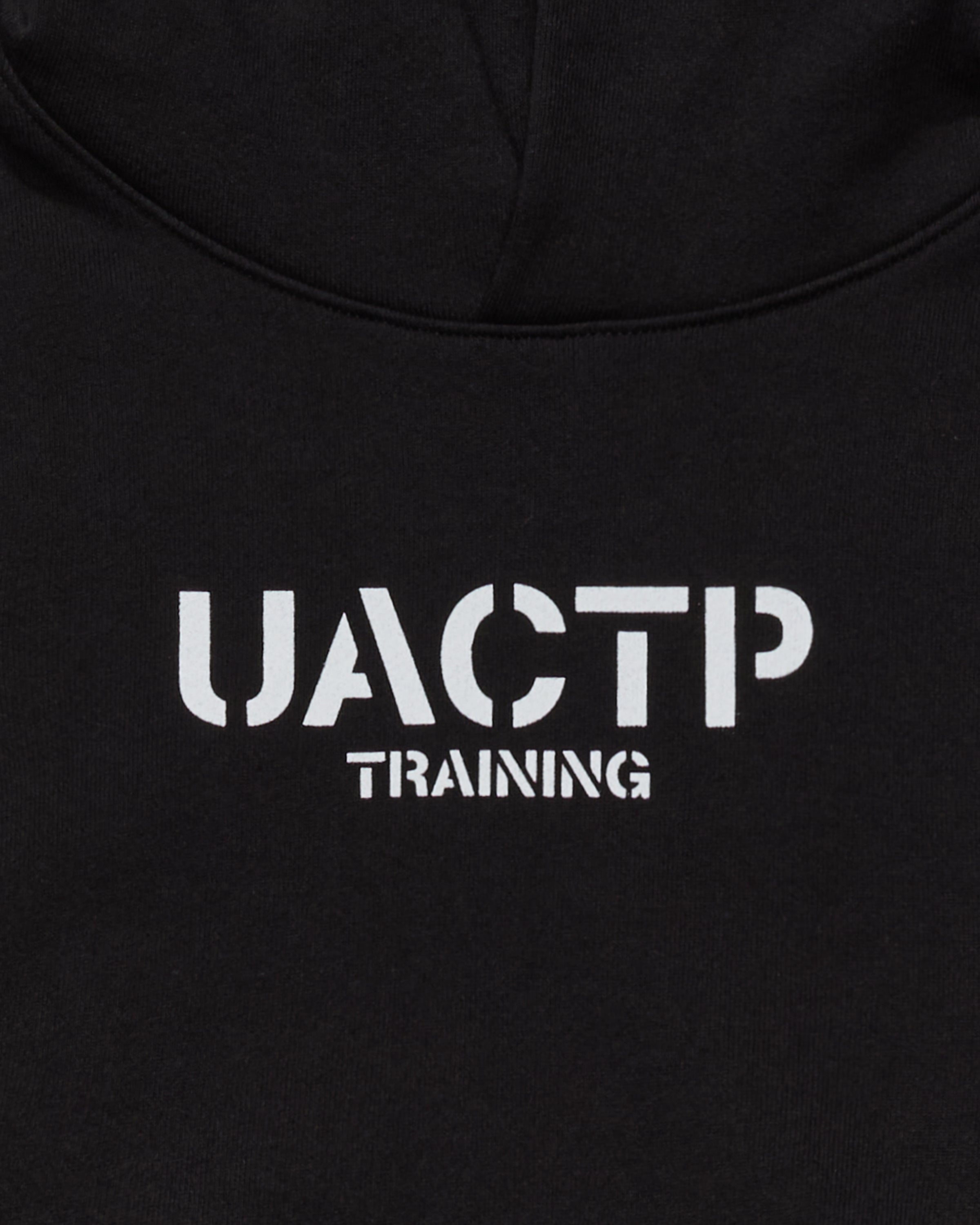 UACTP STENCIL TRAINING PULLOVER HOOD - BLACK