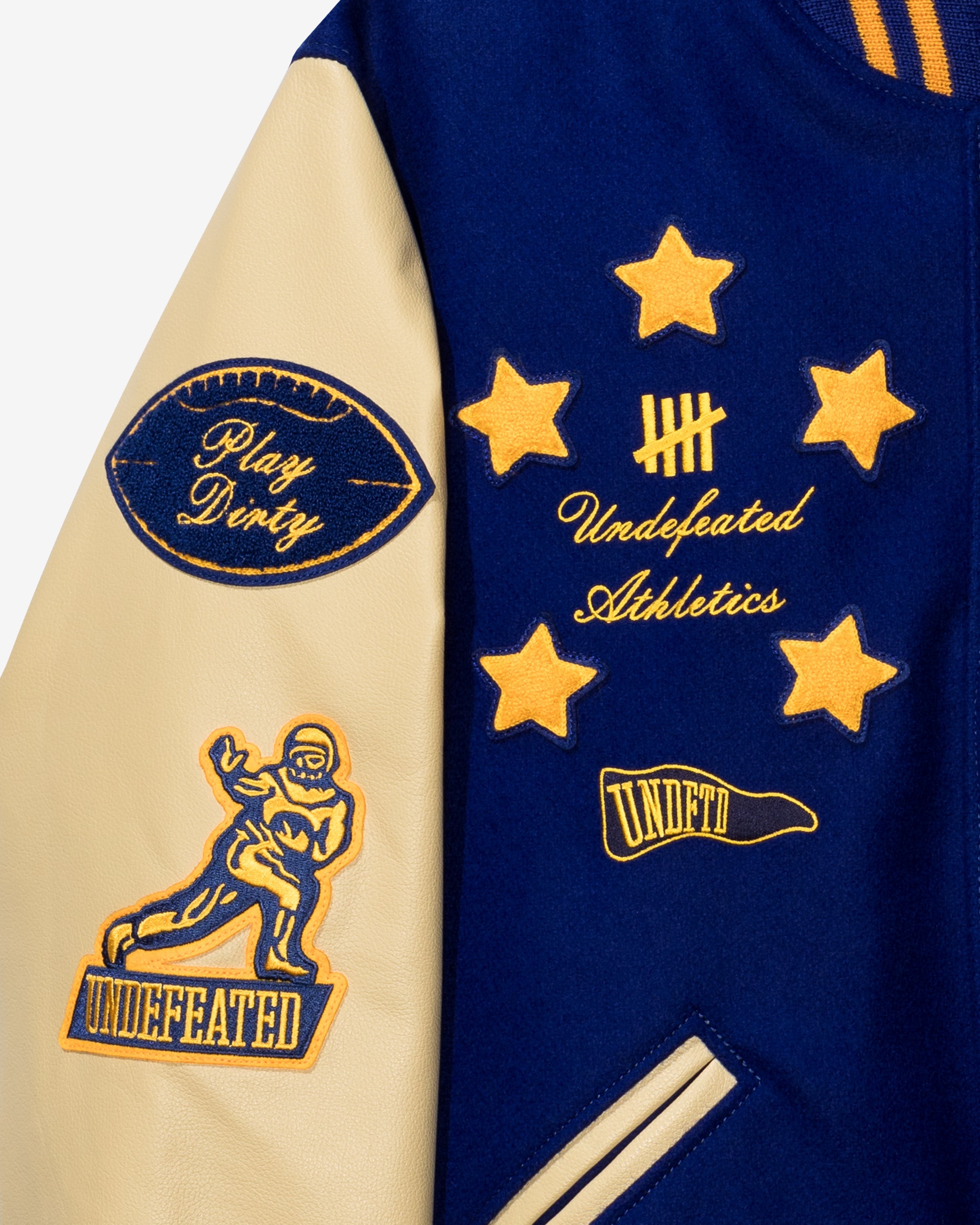 UNDEFEATED X SETTLEMIER'S VARSITY JACKET - ROYALBLUE