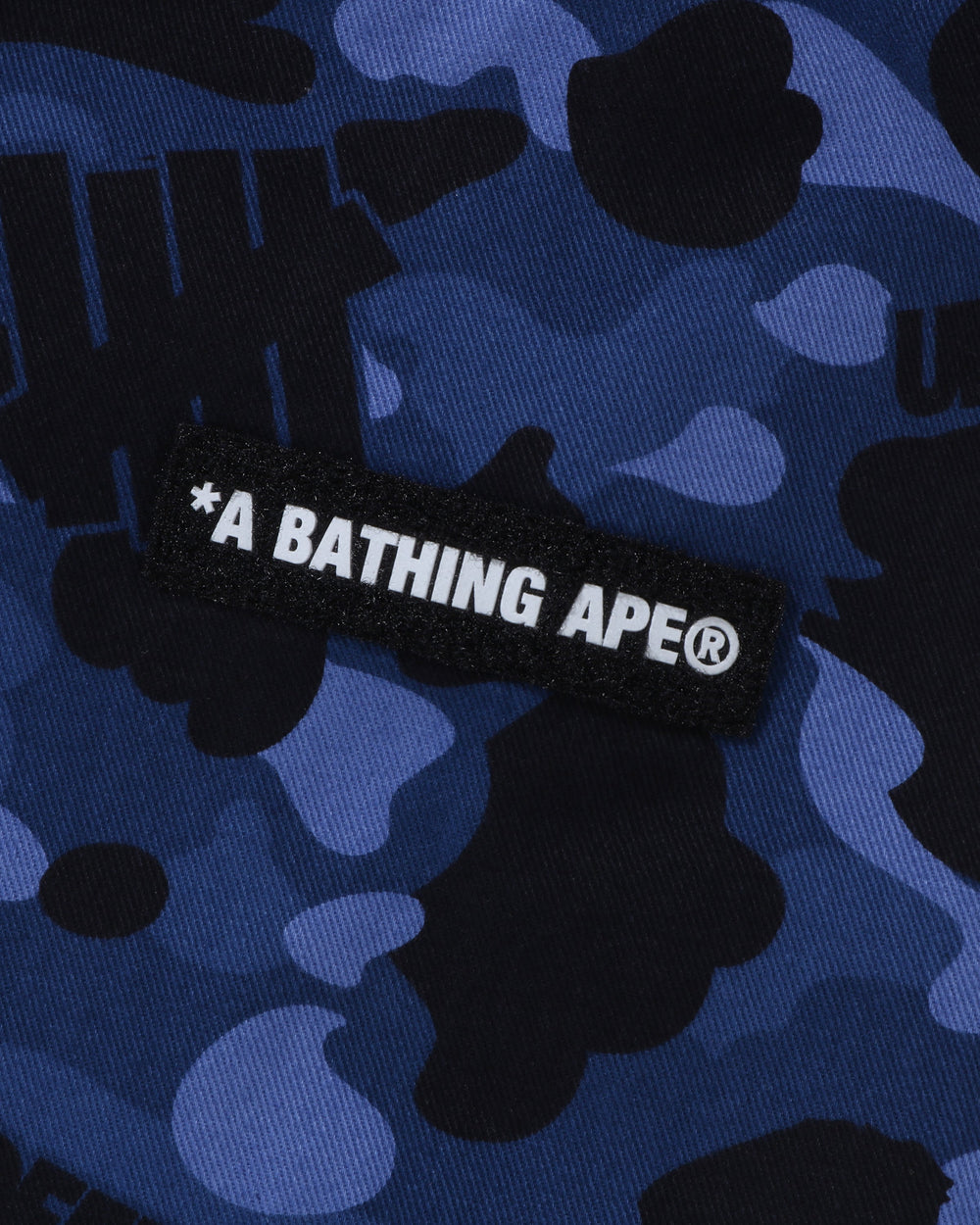 BAPE X UNDEFEATED COLOR CAMO FLANNEL JACKET - NAVY