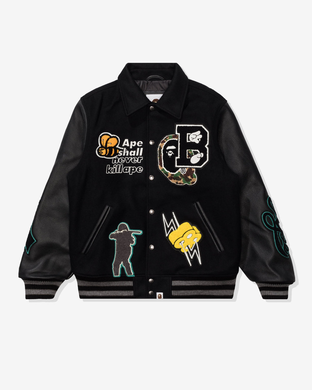 BAPE VARSITY JACKET - BLACK