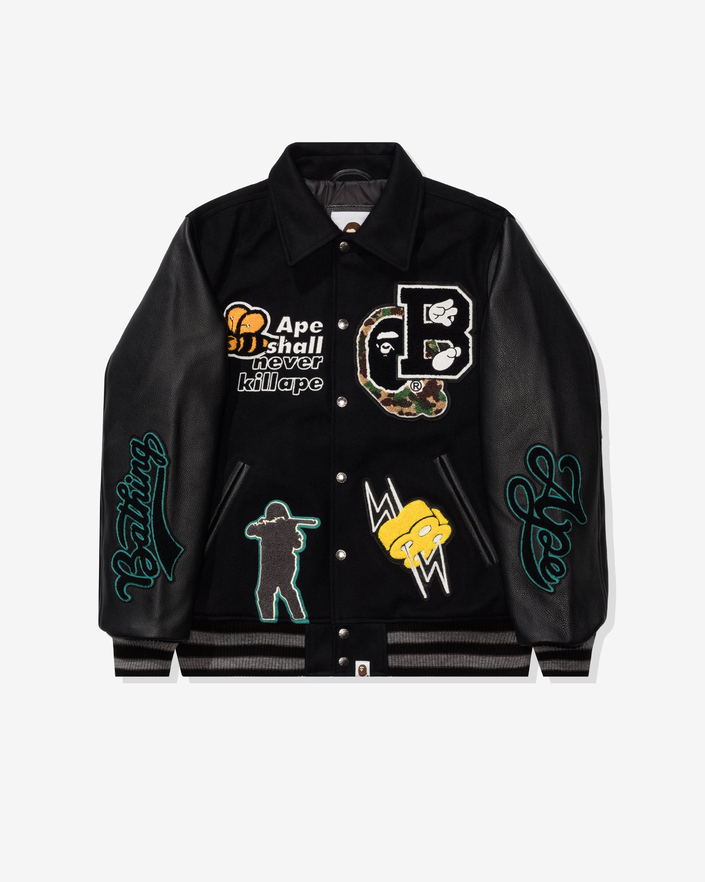 BAPE VARSITY JACKET - BLACK