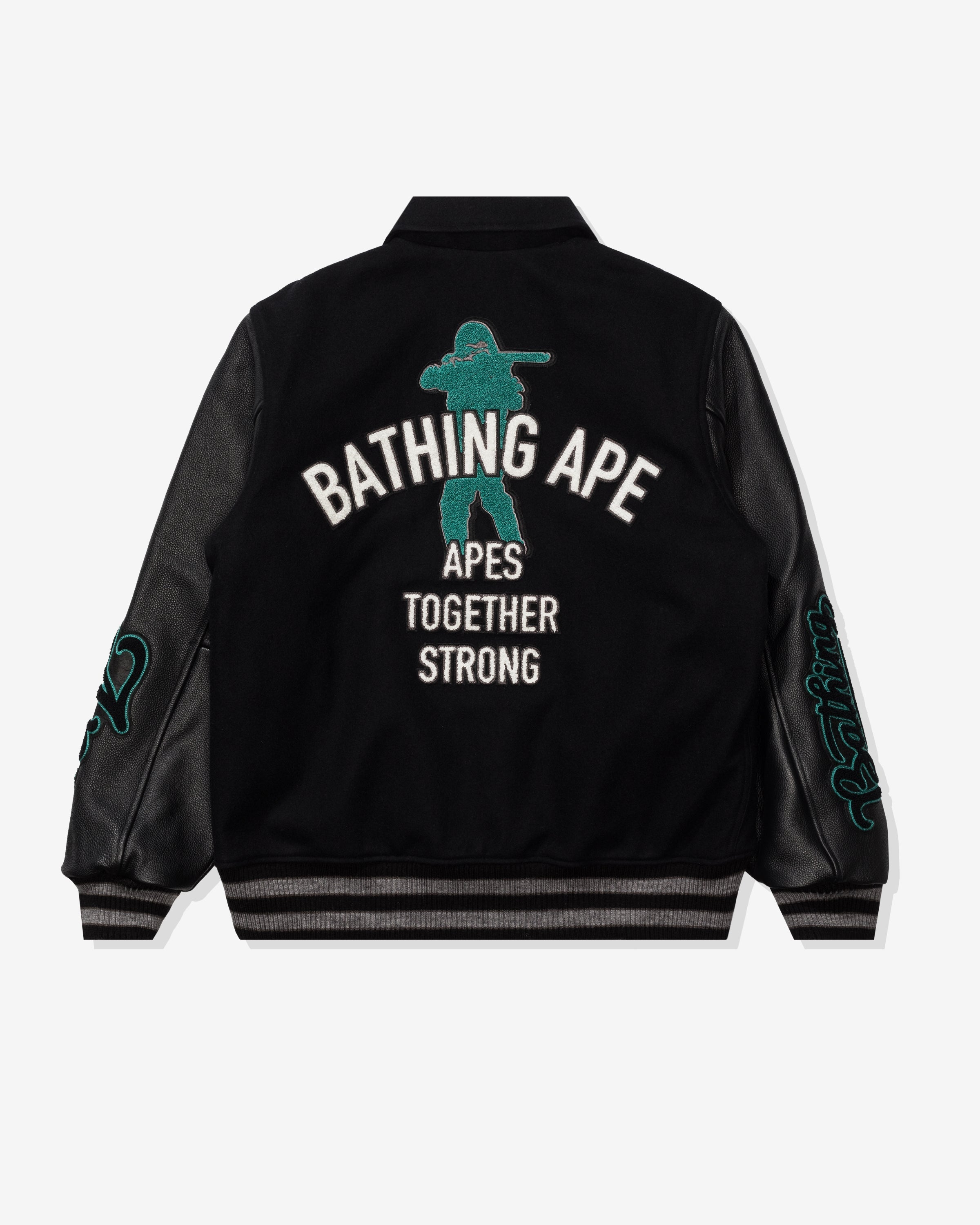 BAPE VARSITY JACKET - BLACK