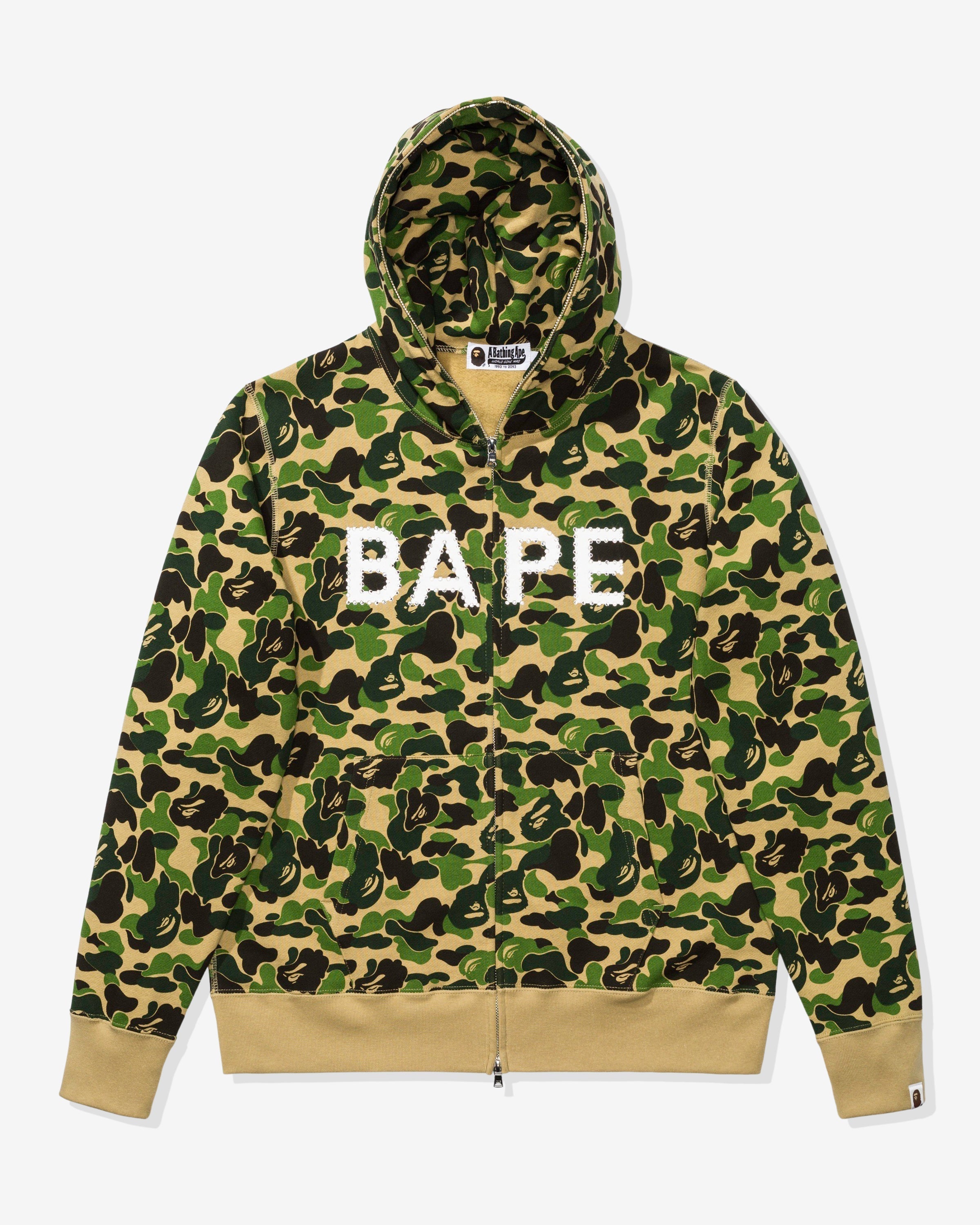 BAPE ABC CAMO SWAROVSKI FULL ZIP HOODIE - GREEN