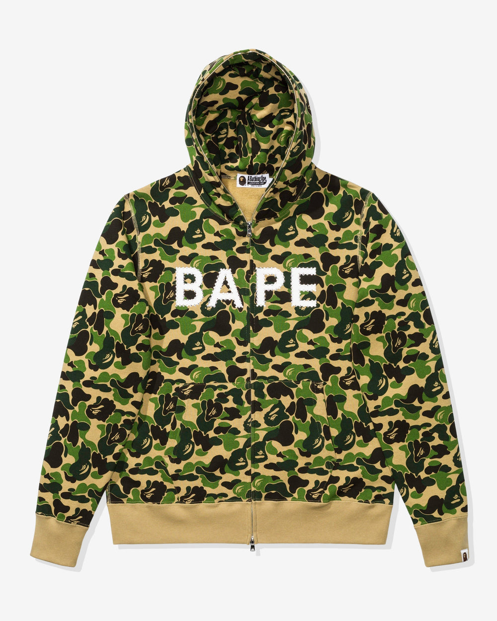 BAPE ABC CAMO SWAROVSKI FULL ZIP HOODIE - GREEN