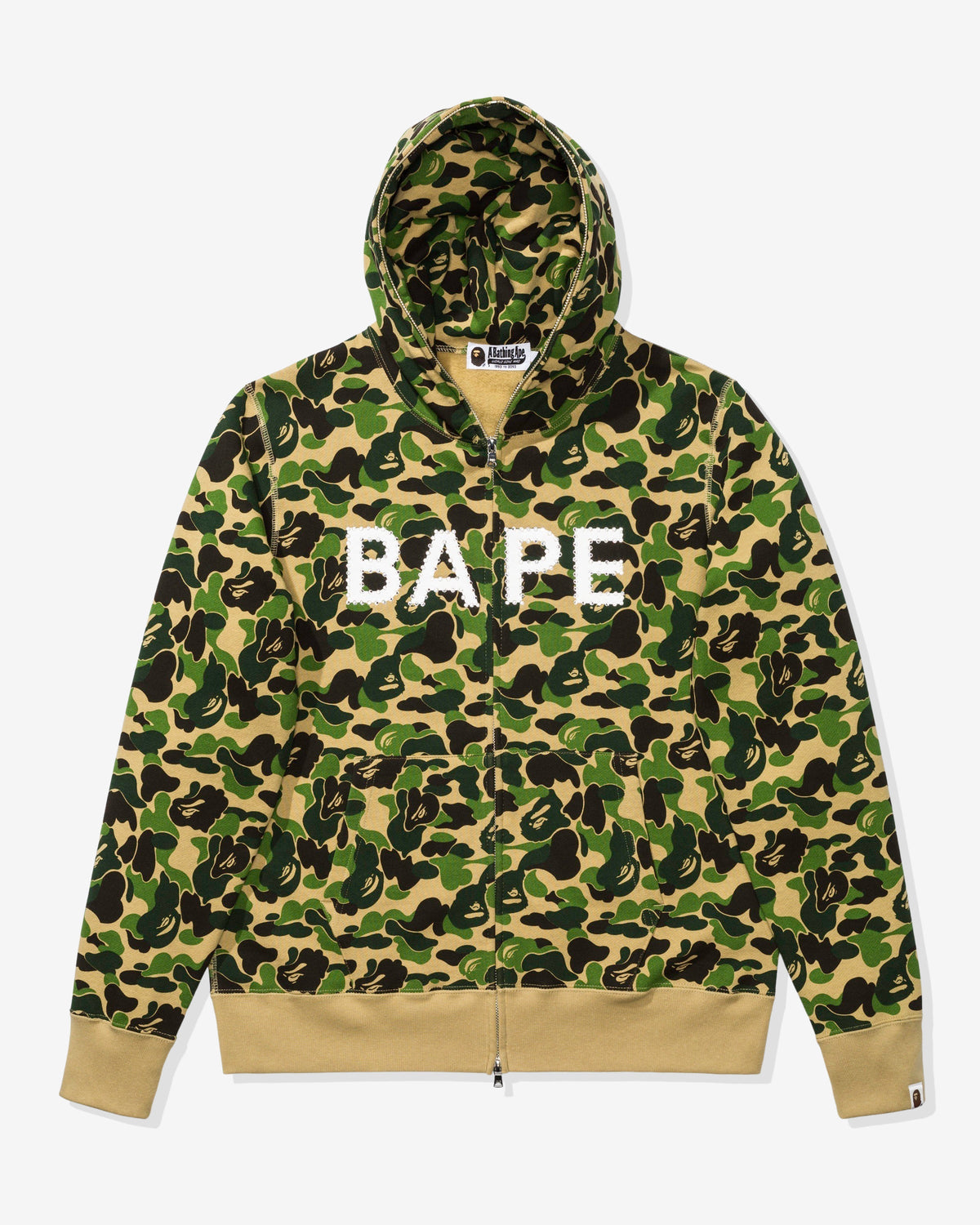 BAPE ABC CAMO SWAROVSKI FULL ZIP HOODIE - GREEN