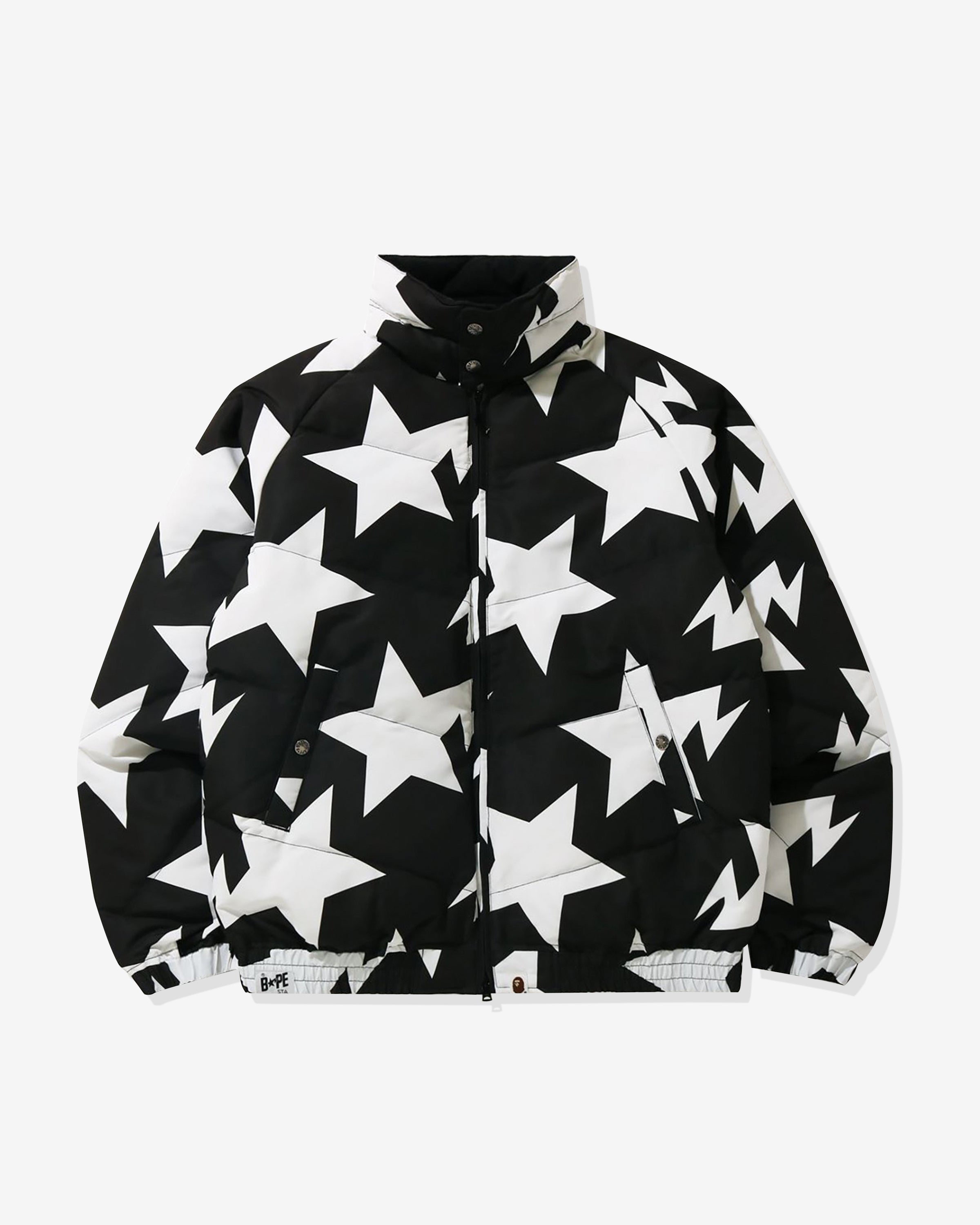 BAPE STA PATTERN DOWN JACKET - BLACK