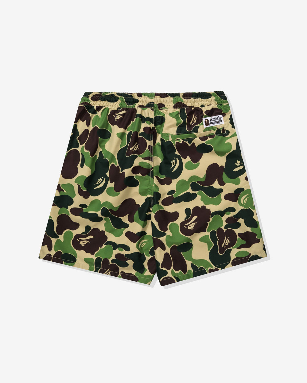 BAPE ABC CAMO ONE POINT RELAXED FIT WATER SHORTS - GREEN