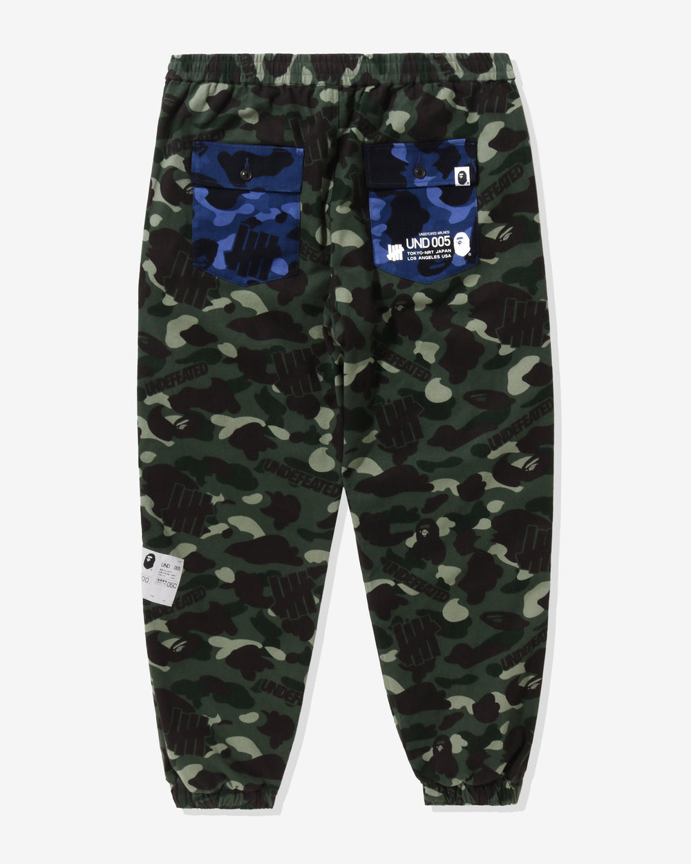 BAPE X UNDEFEATED COLOR CAMO FLANNEL PANTS