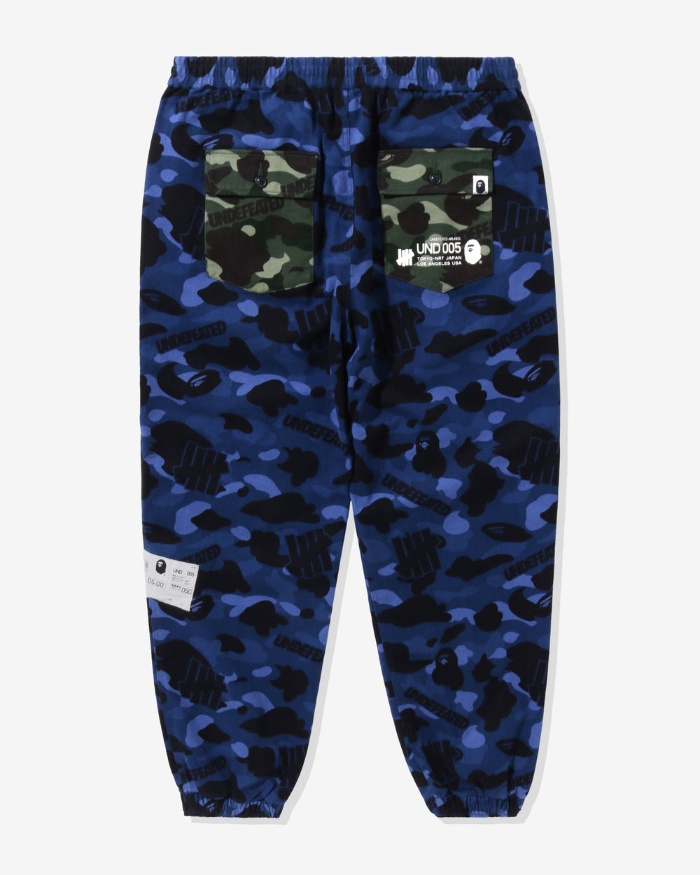 BAPE X UNDEFEATED COLOR CAMO FLANNEL PANTS