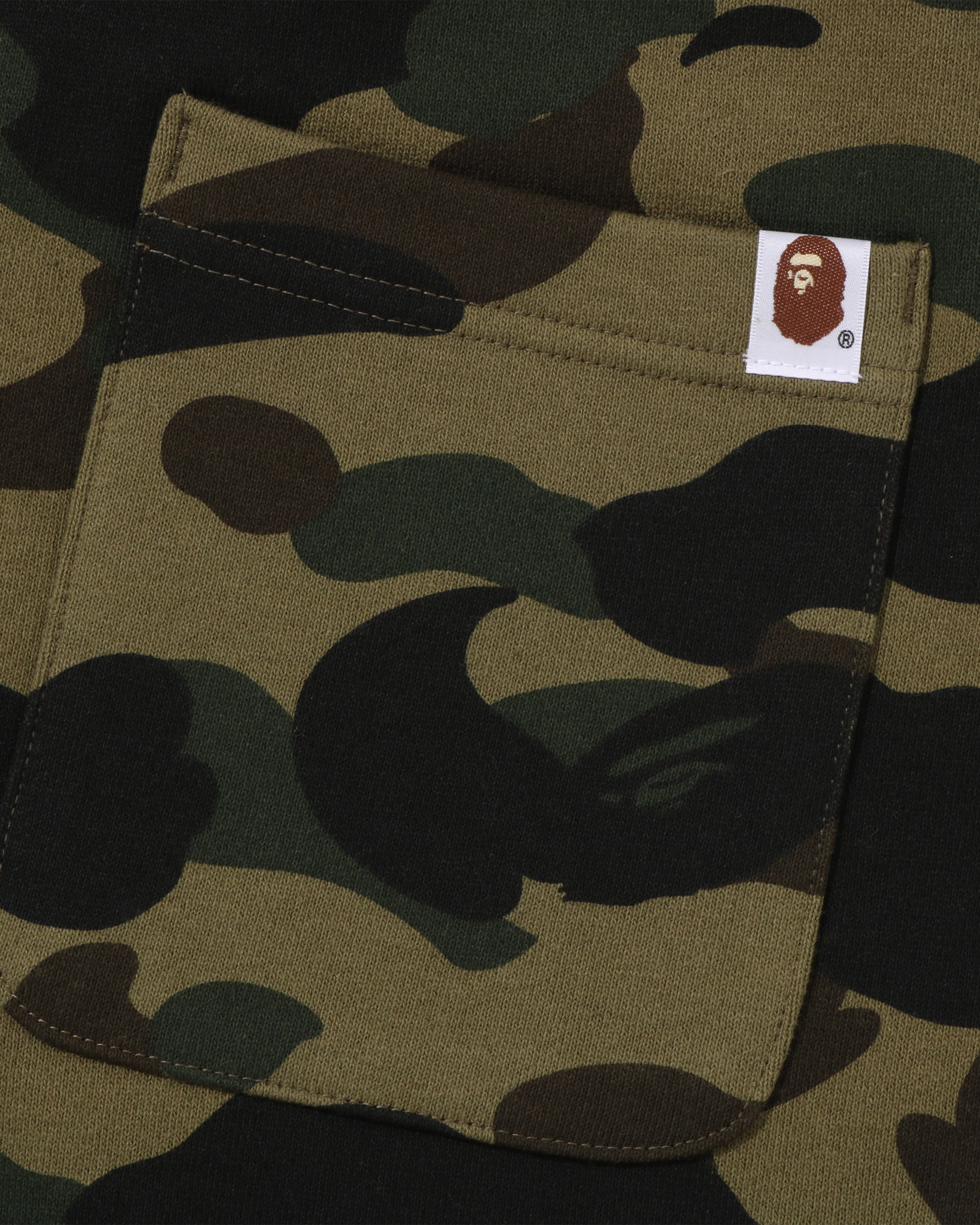 BAPE 1ST CAMO APE HEAD PATCHED SWEAT PANTS
