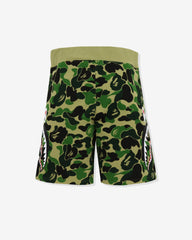 BAPE BIG ABC CAMO SIDE SHARK SWEAT SHORTS - GREEN