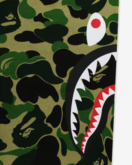 BAPE BIG ABC CAMO SIDE SHARK SWEAT SHORTS - GREEN
