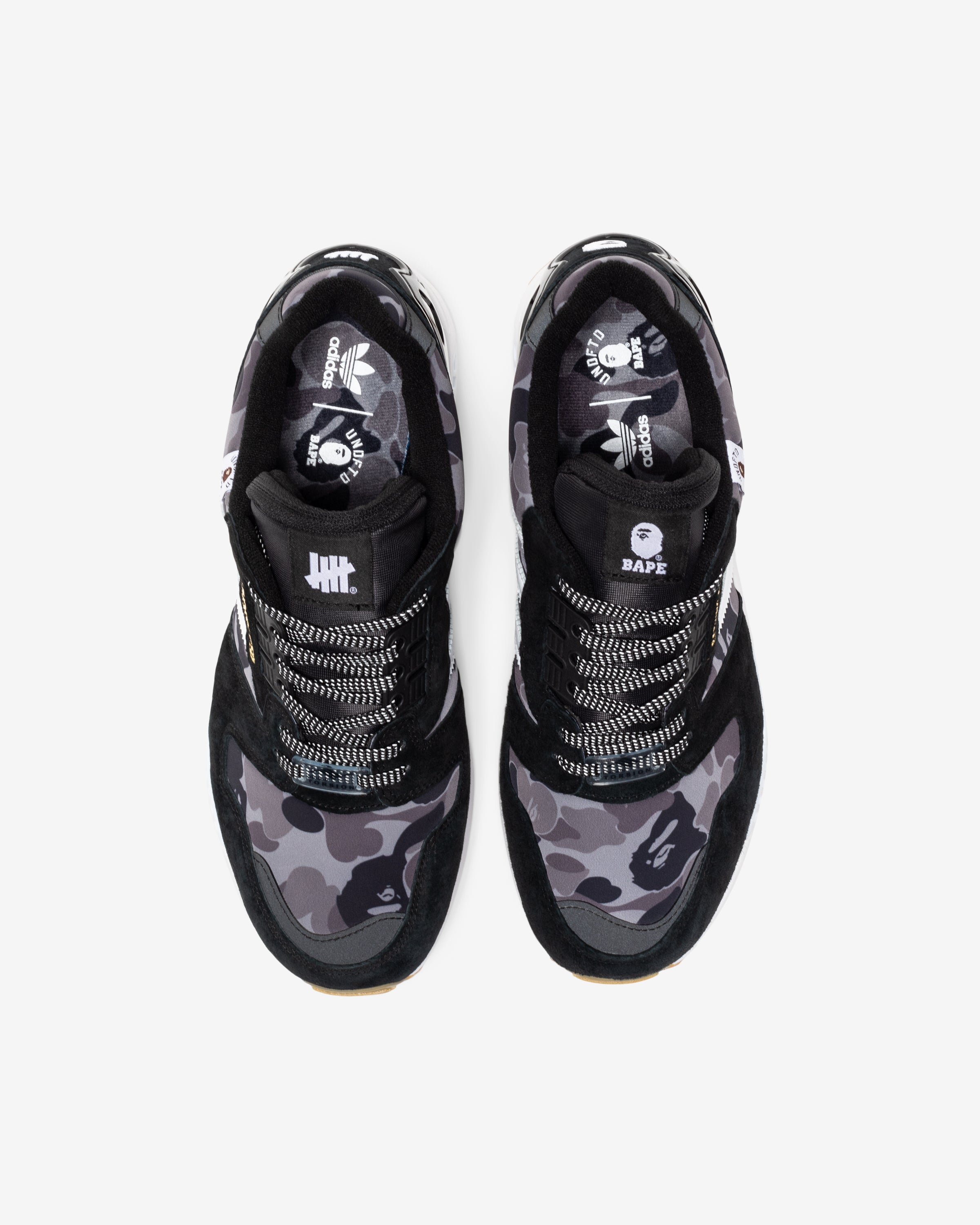 BAPE X UNDEFEATED X ADIDAS ZX 8000 - CBLACK/ CWHITE/ GUM