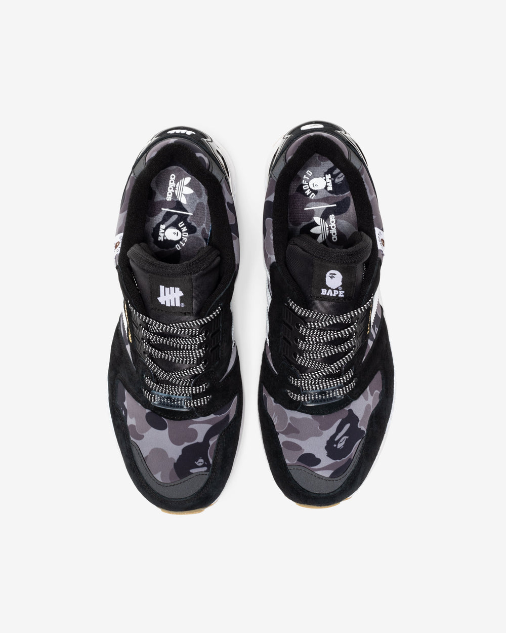 BAPE X UNDEFEATED X ADIDAS ZX 8000 - CBLACK/ CWHITE/ GUM