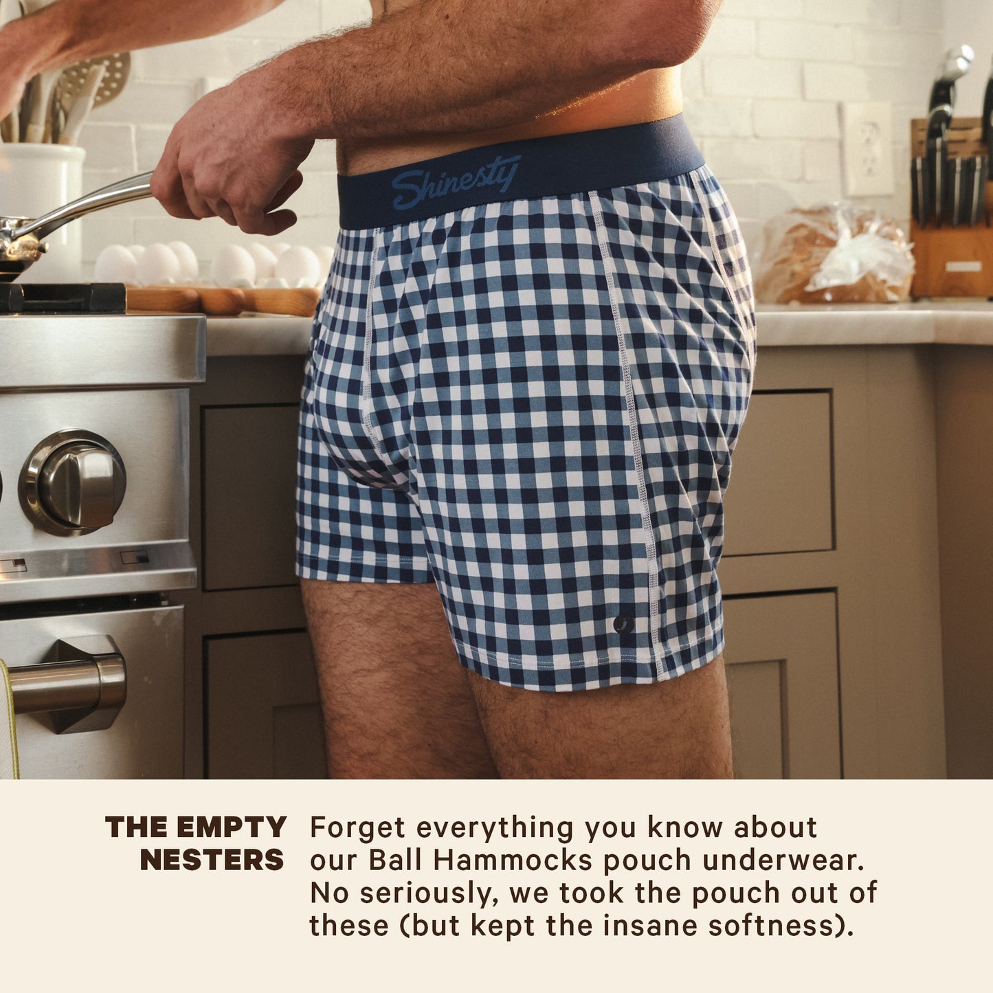 Shinesty Boxer Underwear - Navy Gingham