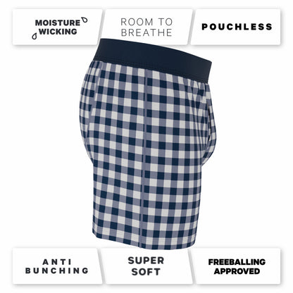 Shinesty Boxer Underwear - Navy Gingham