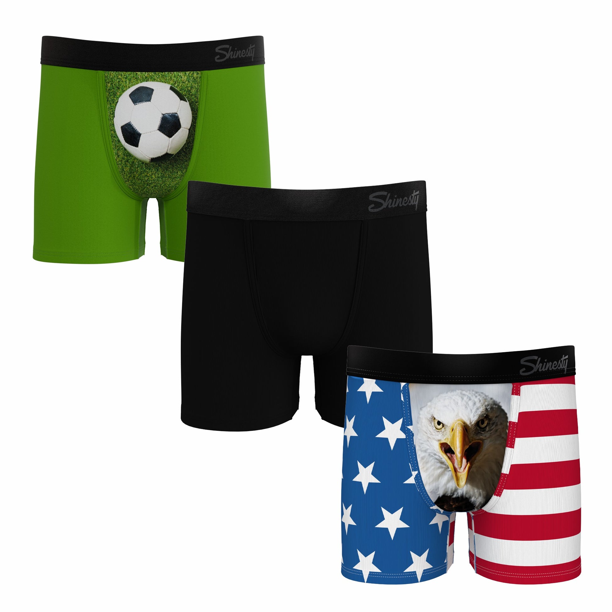 Shinesty Youth Boxer Briefs 3 Pack - GOOOOAL