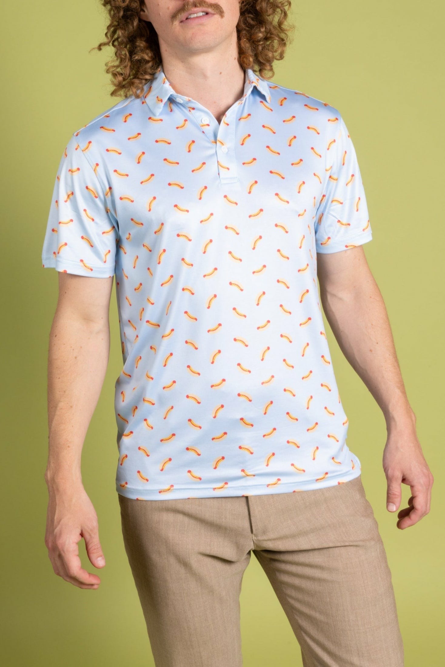 Shinesty Hot Dog Polo Shirt - The Raining Brats & Dogs
