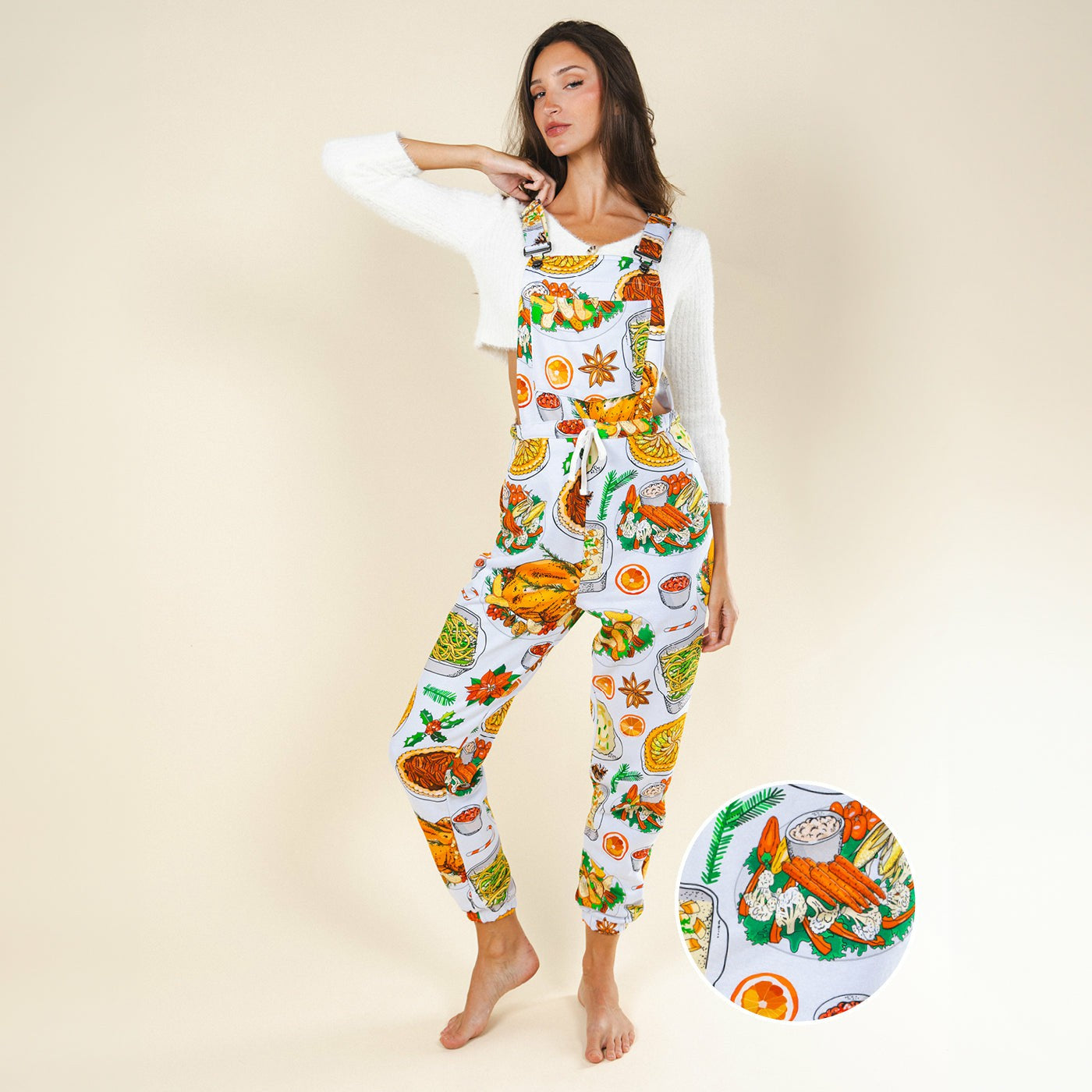 Shinesty WoPajamaralls® - White Thanksgiving