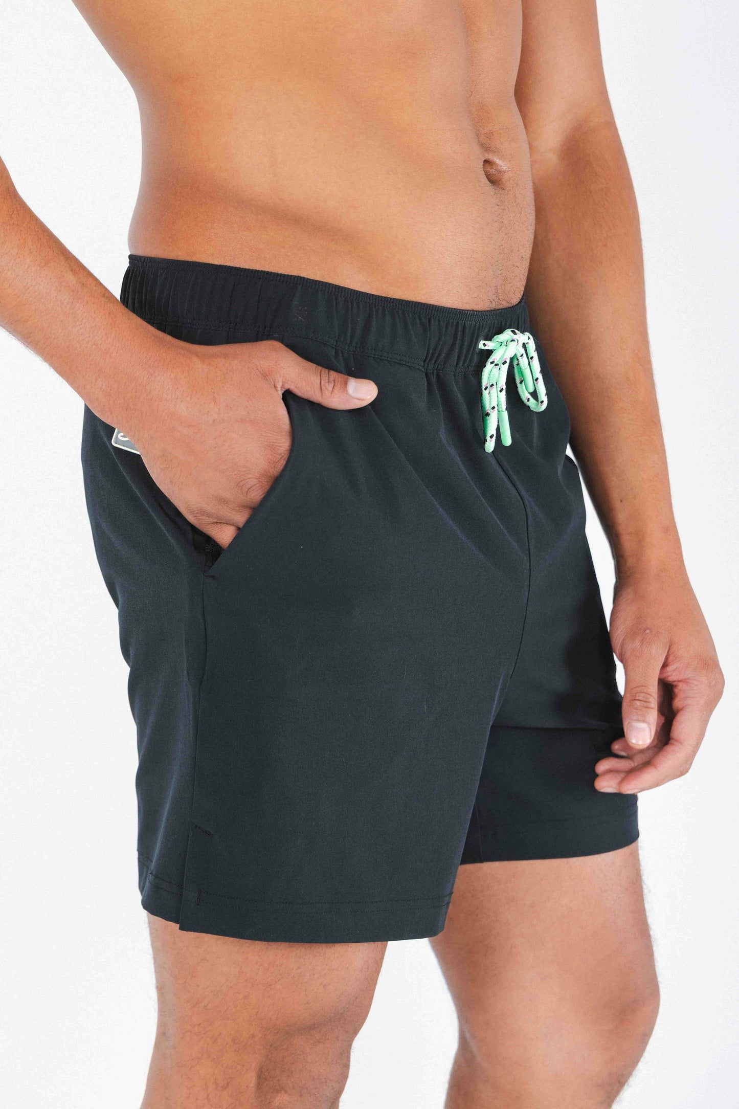 Shinesty Ball Hammock® 5" Swim Trunks - Black and Neon Tribal
