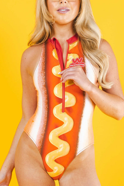 Shinesty Zipper One Piece Swimsuit - Wienerschnitzel x Shinesty