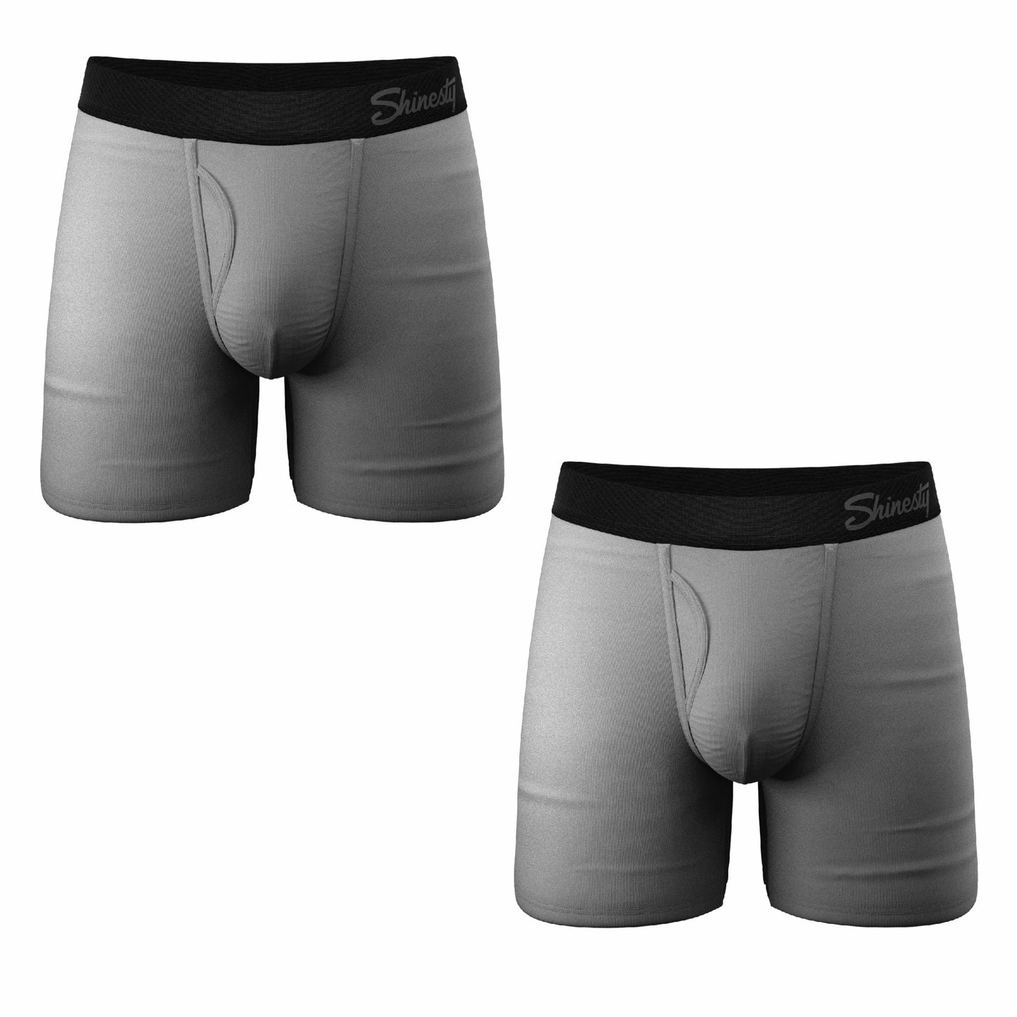 Shinesty Grey Ball Hammock® Pouch Underwear With Fly 5 Pack - The Stormy Sky