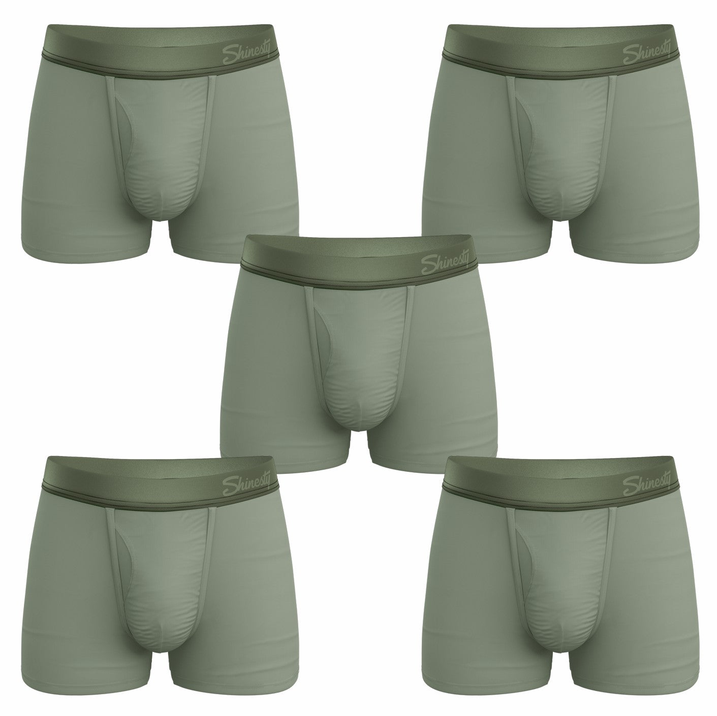 Shinesty Ball Hammock® Pouch Trunks Underwear 5 Pack - Olive