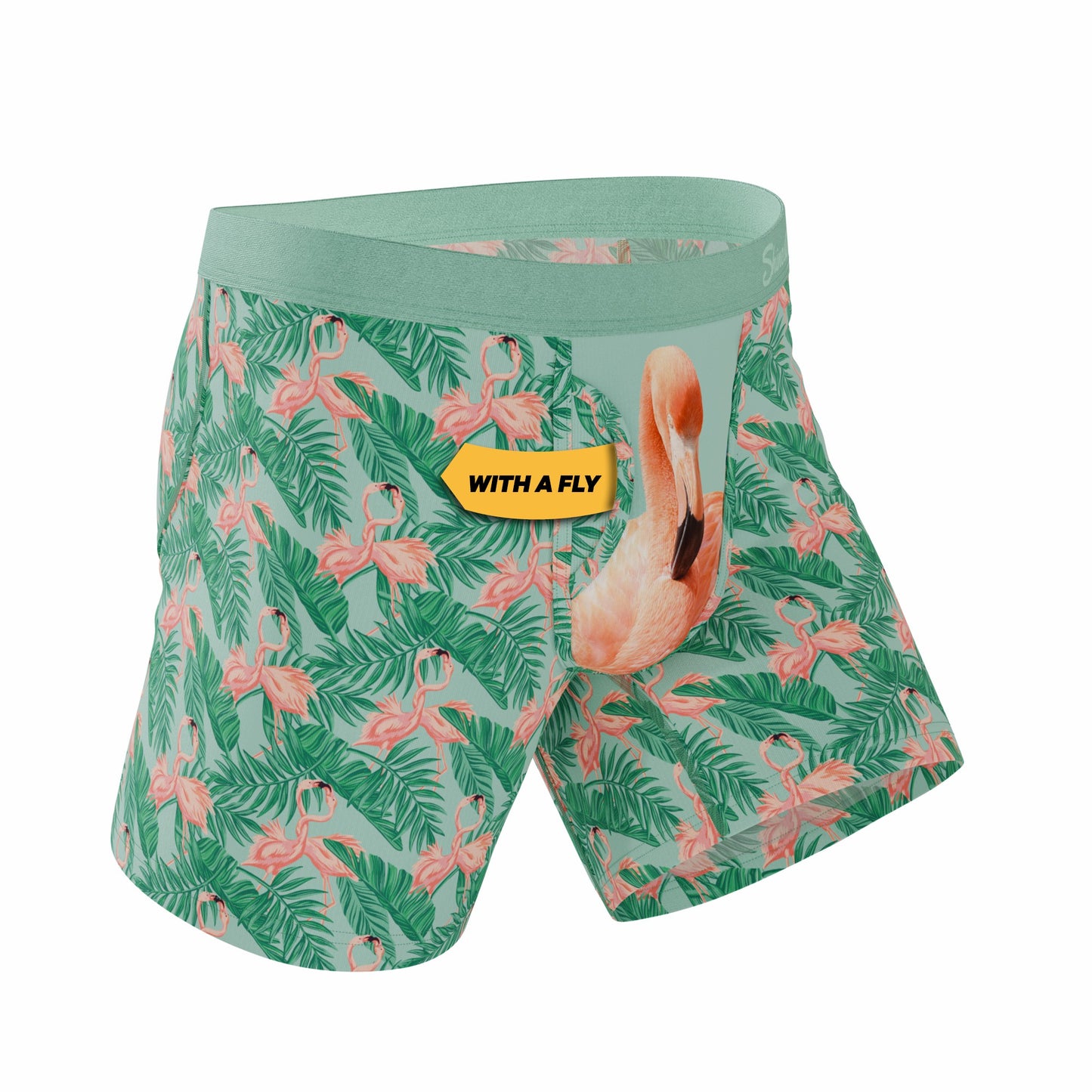 Shinesty Ball Hammock® Pouch Underwear With Fly - Flamingo