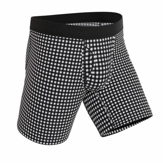 Shinesty Long Leg Ball Hammock® Pouch Boxers With Fly - Window Pane