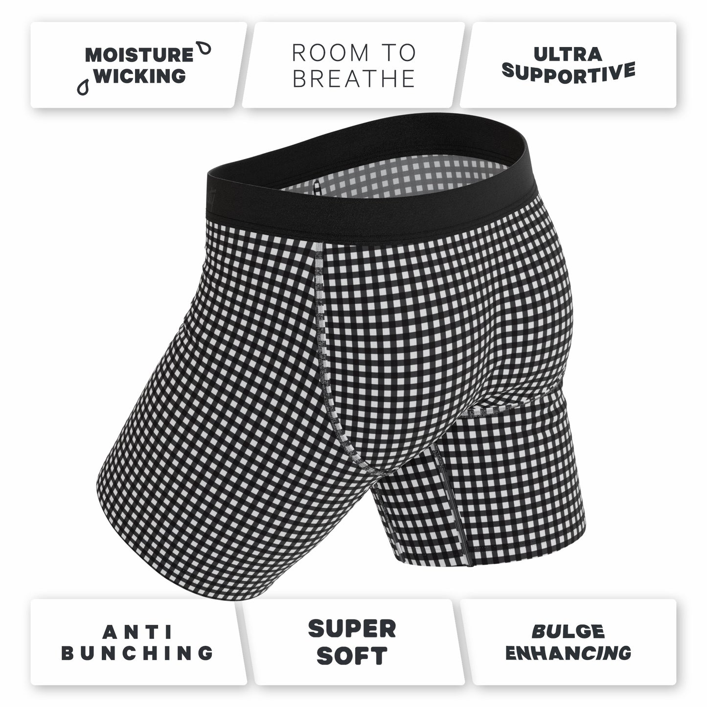 Shinesty Long Leg Ball Hammock® Pouch Boxers With Fly - Window Pane
