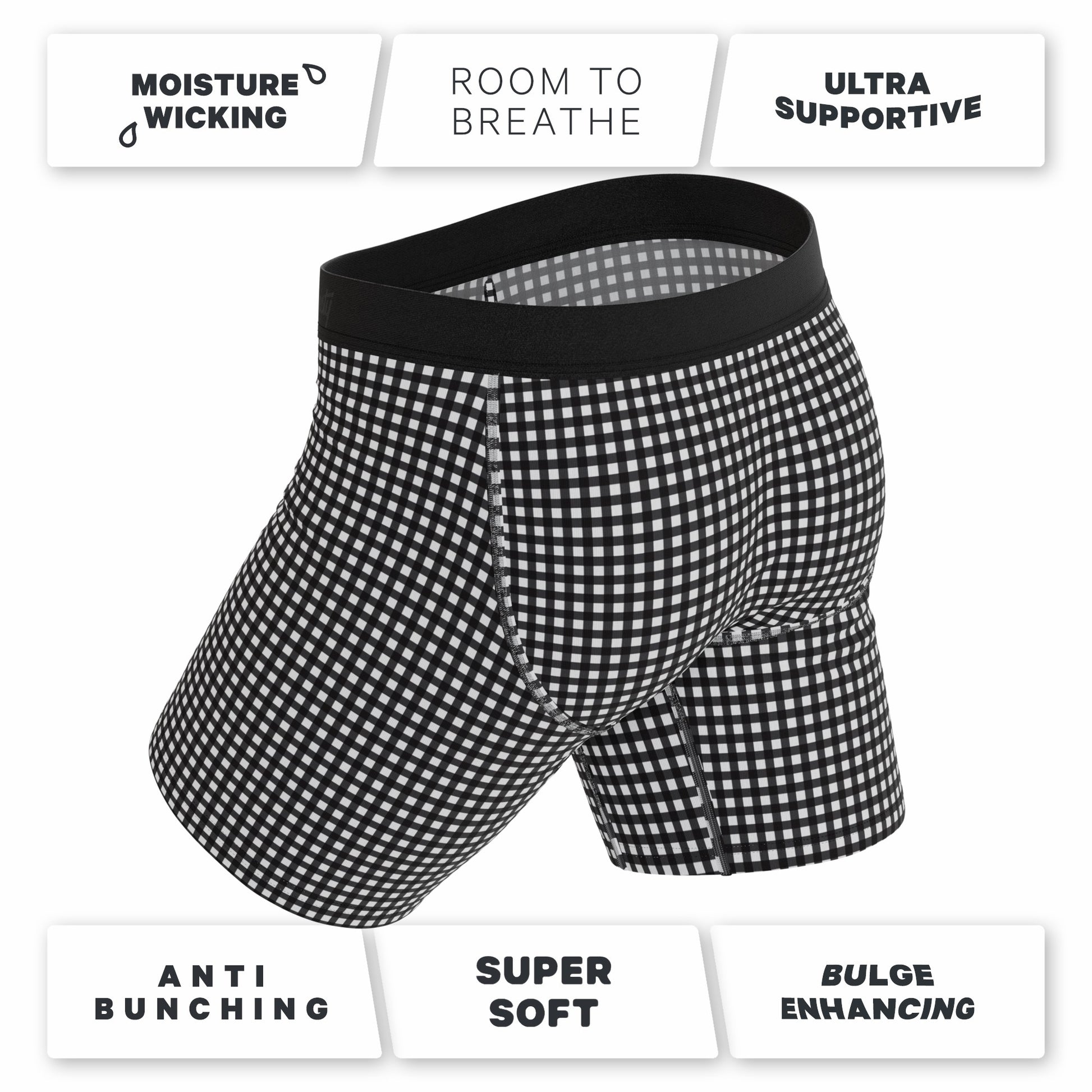 Shinesty Long Leg Ball Hammock® Pouch Boxers With Fly - Window Pane
