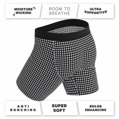 Shinesty Long Leg Ball Hammock® Pouch Boxers With Fly - Window Pane