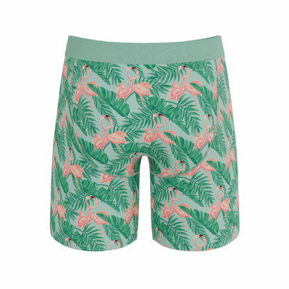 Shinesty Long Leg Ball Hammock® Pouch Boxers With Fly - Flamingo