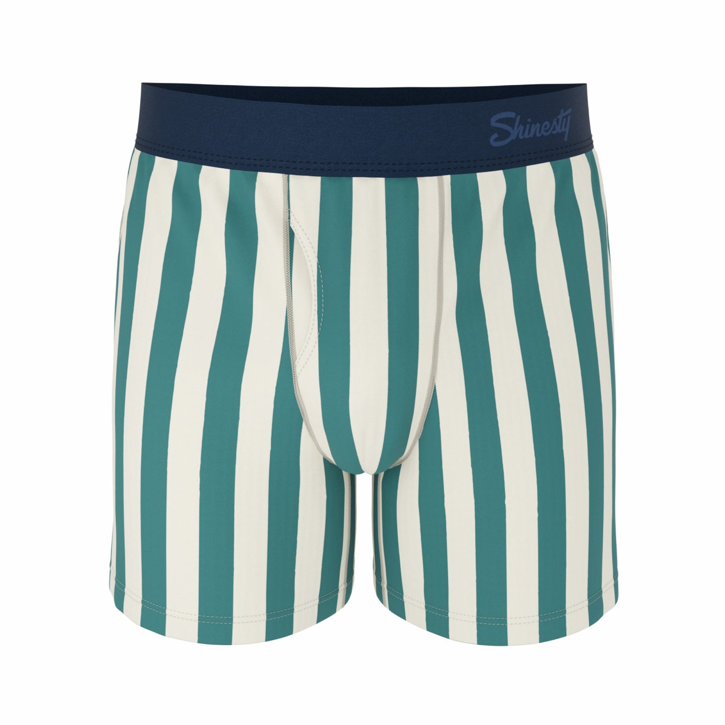 Shinesty Green Dock Stripe Boxer Underwear - The Nantucket