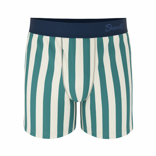 Shinesty Green Dock Stripe Boxer Underwear - The Nantucket