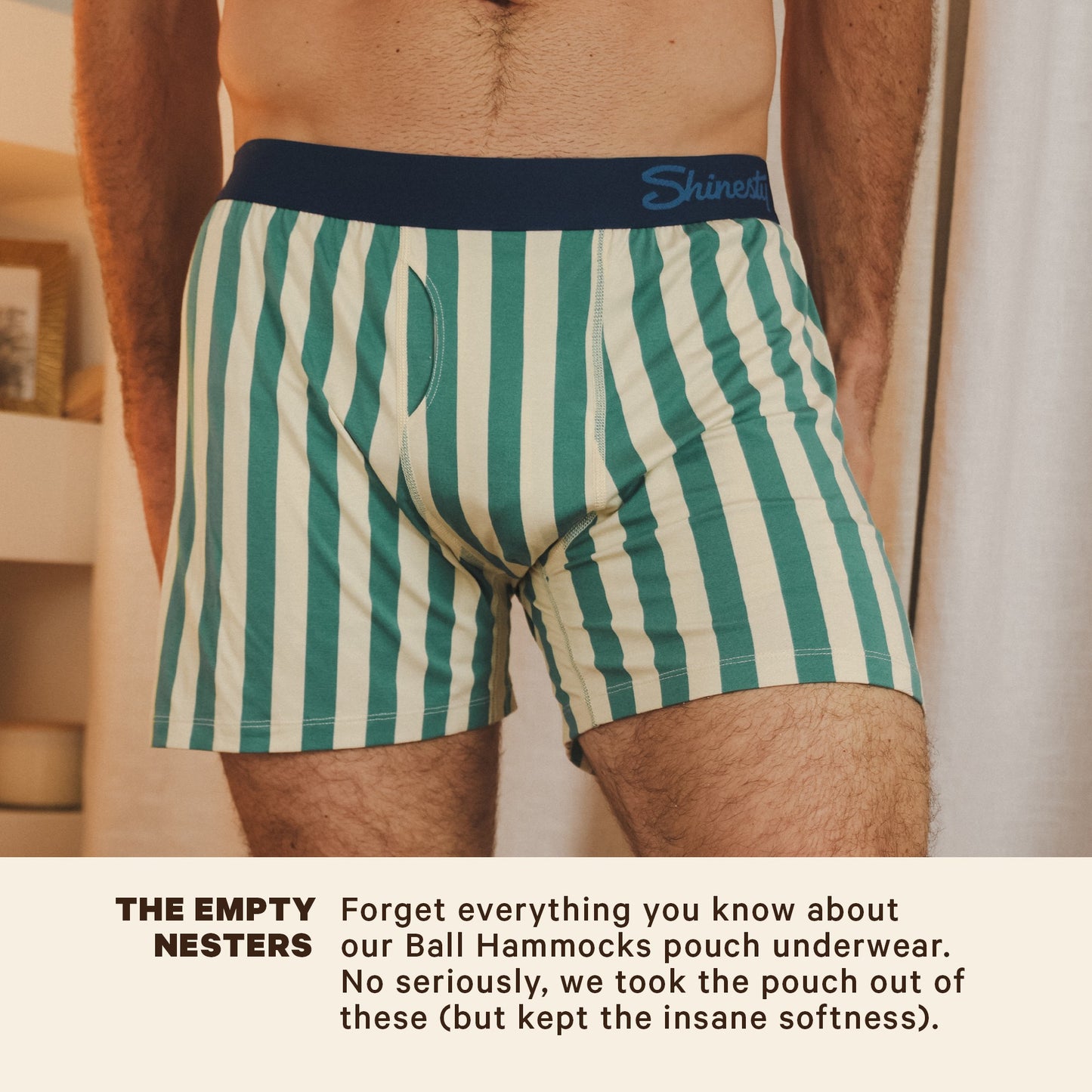 Shinesty Green Dock Stripe Boxer Underwear - The Nantucket