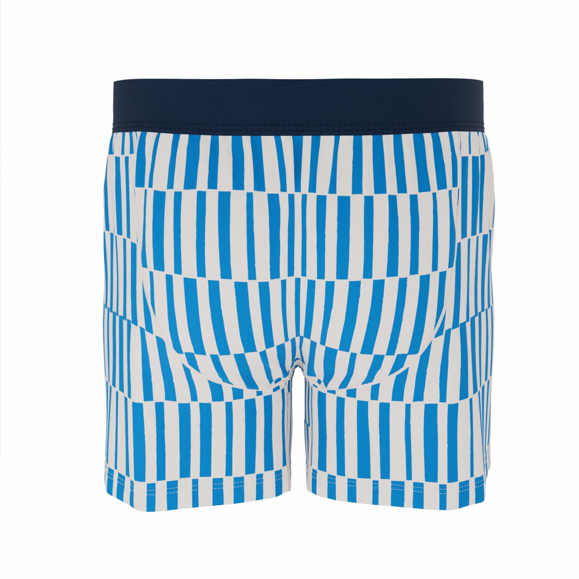 Shinesty Blue Mosaic Stripe Boxer Underwear - The Hamptons