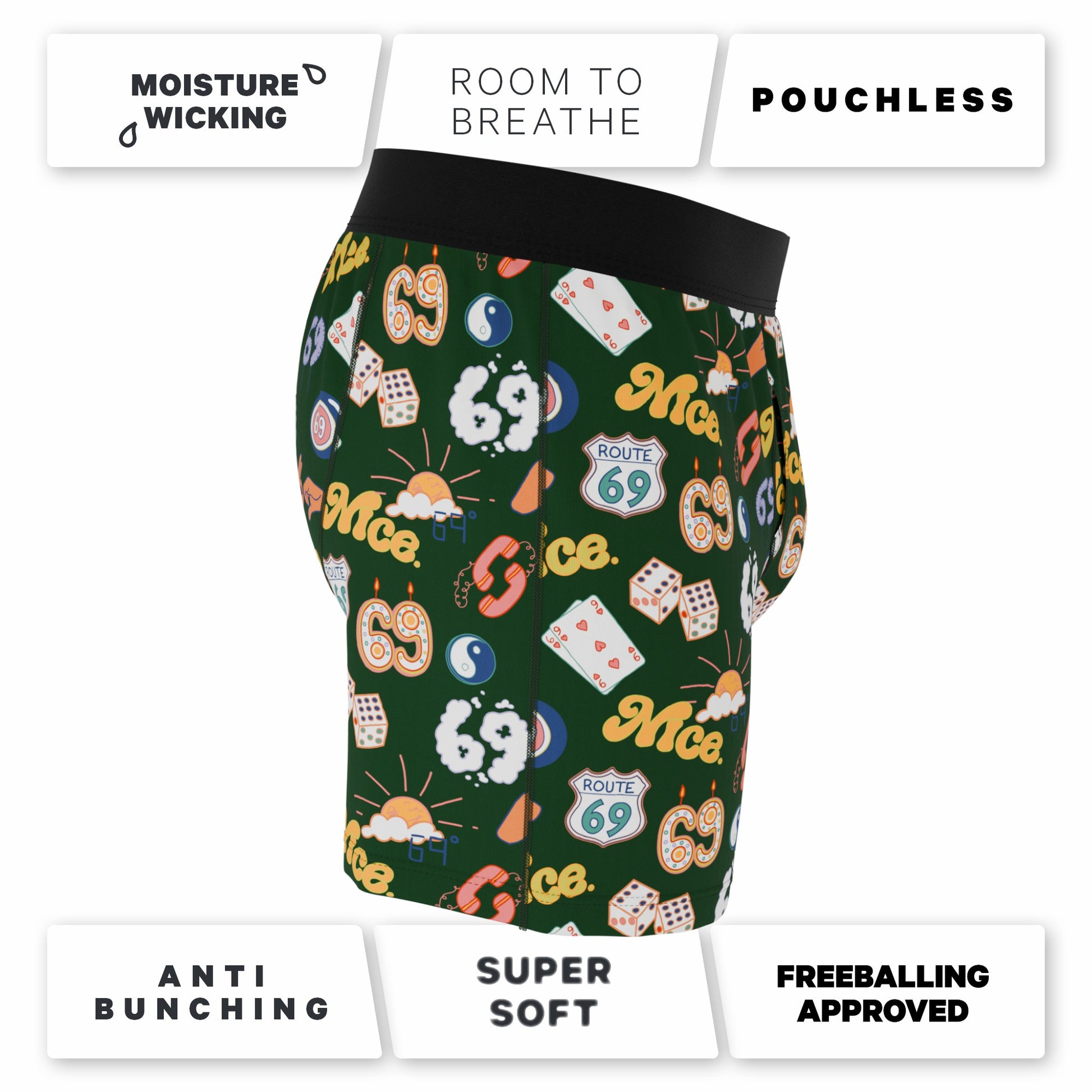 Shinesty Numerical Boxer Underwear - The Wine Dine & 69